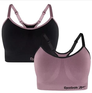 Reebok Ladies 2pk Seamless Sports Bra  $14.99  Size S-XXL - Picture 1 of 6