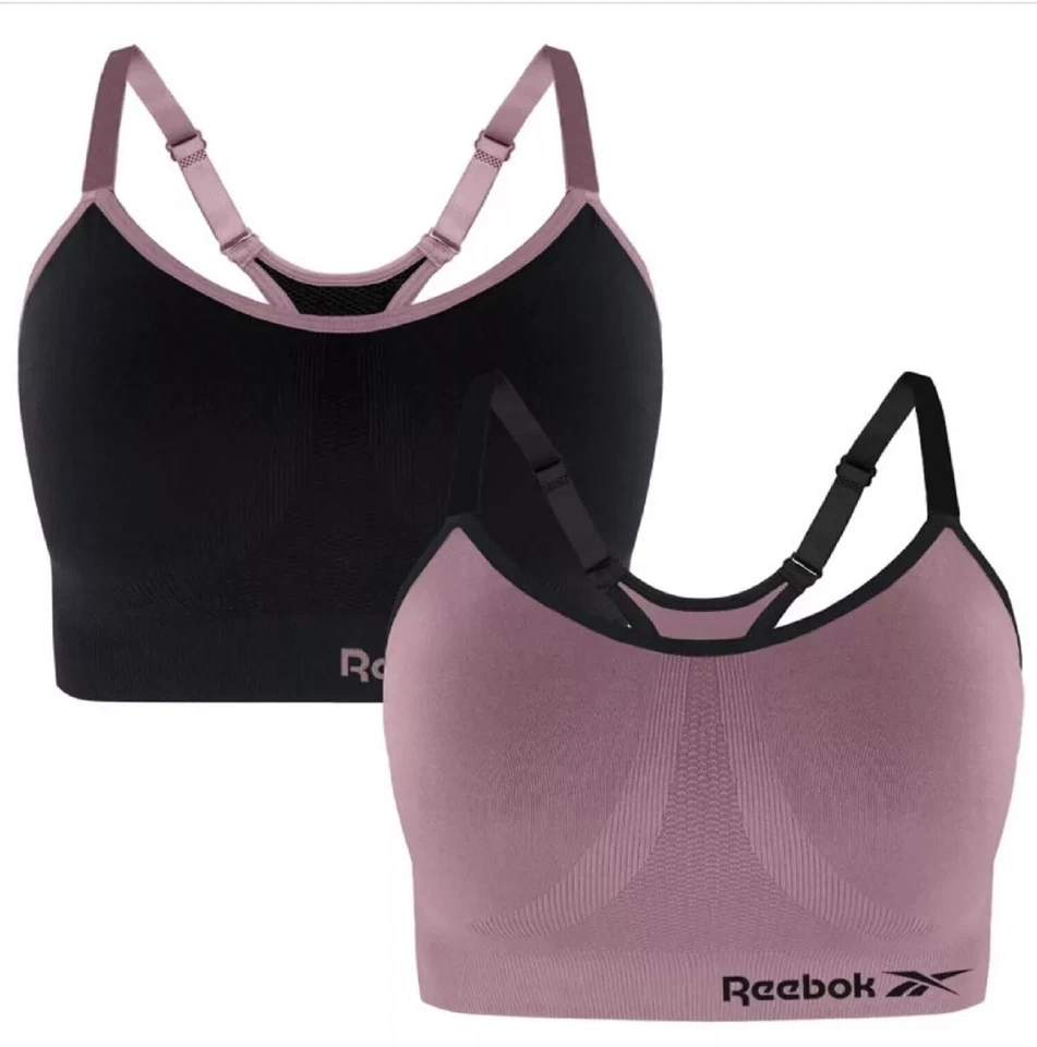 Reebok Ladies 2pk Seamless Sports Bra  $14.99  Size S-XXL - Image 1 of 1
