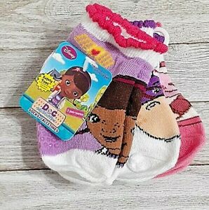 Doc McStuffin's 3 pair girl's no-slip socks size 18-24 months 