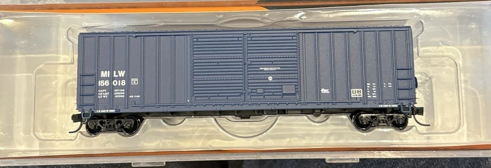 Fox Valley Models N scale Milwaukee Road Box Car #156018  -  80783  BLUE - Image 1 of 1