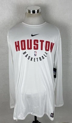 Nike Houston Rockets Dri-Fit Long Sleeve Warm Up Shirt Team Issue 3XL/3XLT NWT! - Image 1 of 4