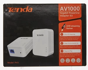 Powerline Set 1000Mbps Tenda PH3 Gigabit Powerline Adapter Kit - Picture 1 of 13