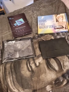 10" Folding Mobile Phone Magnifier + 10" Hands Free Magnifier, Both Ex Display - Picture 1 of 8