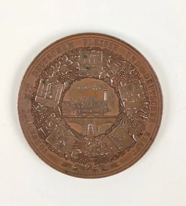 alt Bronze Medaille 1844 Ausstellung Deutsch Gewerbe Germania Berlin Biedermeier - Bild 1 von 6