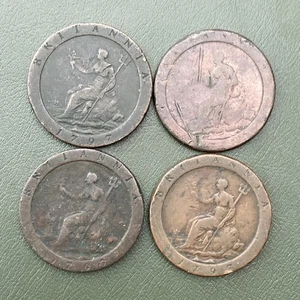 1797 George III Cartwheel Pennies (4) Copper Georgian Coins Lot 26107 - Picture 1 of 5
