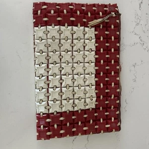 Plasticflex Vintage Tile Purse/Clutch 1940s 7"x11.5" - Picture 1 of 21