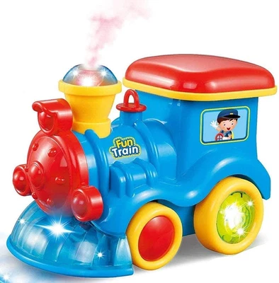 Trenino Treno Locomotiva Giocattolo Bambini Con Movimento Mistero Bumb E Go Fumo - Immagine 1 di 4