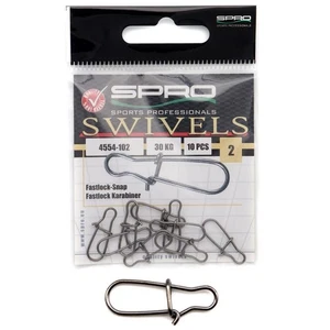 Spro Fastlock-Snap | 10 Stück Karabiner Gr. 1 2 3 4 6 Einhänder zum Spinnfischen - Bild 1 von 2