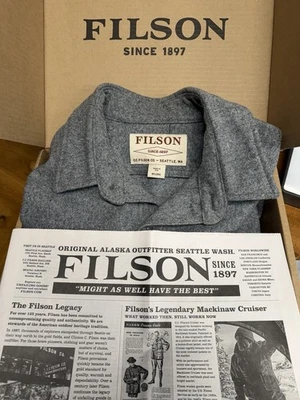 Camisa Jac De Colección Filson Seattle Hecha en EE. UU. Mackinaw Lana Mediana Larga LEER INFO Foto 1 de 4