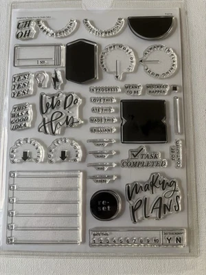 Studio Calico MAKING PLANS Clear Stamp Set Planner Scrapbooking New Foto 1 de 4