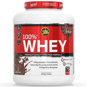 (28,19 EUR/kg) All Stars 100%* Whey Protein 2,27kg Dose - Eiweiß Pulver Aminos - Bild 1 von 20