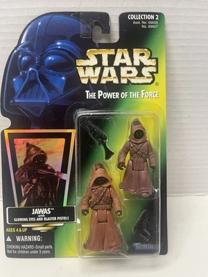 Sealed In Package - Star Wars Power Of The Force Jawas (set Of 2) Action Figures - Image 1 of 3