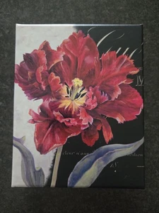 16 Note Cards With Envelopes In 2 Parrot Tulip Designs Set With Decorative Box - Picture 1 of 10