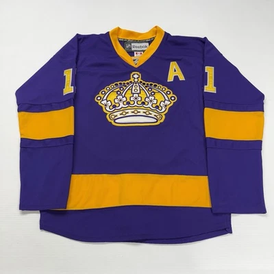 Camiseta deportiva de hockey de colección Reebok NHL 50 púrpura LA Kings Legends correas de lucha nocturna Foto 1 de 4