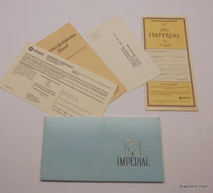 New old stock original Mopar 1983 Chrysler Imperial glovebox OWNERS MANUAL SET - Picture 1 of 1