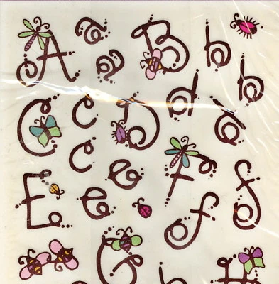 Pegatinas transparentes Miss Elizabeth - Alfabeto Bug Tracks. Foto 1 de 4
