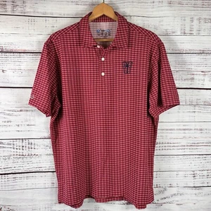 Polo Ibkul Para Hombre XL Rojo con Estampado Geométrico Rendimiento Golf Bordado J96 - Imagen 1 de 8