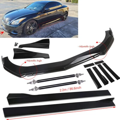 For Infiniti Q50 Q60 Front Bumper Lip Spoiler Splitter Body Kit/Side Skirt Rear Foto 1 de 4