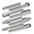 8Pcs/Box 1/4" Shank Double Carbide Rotary Burr Bit Engraving Electrical Tools