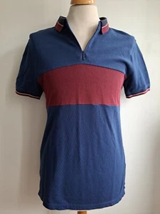 REDHERRING Man's Cut and Sew Zip Closure Polo Tipped Collar/Sleeve Cuff size S - Picture 1 of 13