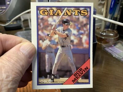 1988 O-Pee-Chee San Francisco Giants Baseball Card #41 Bob Melvin - Image 1 of 2