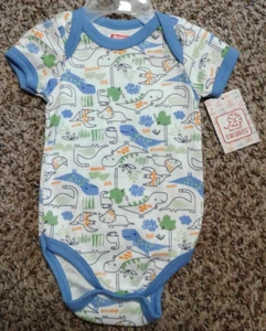Baby Boy 0-3 Months Bodysuit Short Sleeve ~BNWT~ Dinosaur Multicolor Novelty - Picture 1 of 4