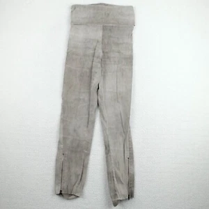 Crea Leggings Damen 36 extra kleine graue Leinen dehnbare Hose mit Reißverschluss Manschetten - Bild 1 von 11