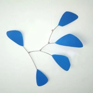 Abstracto Moderno Salpicaduras Azul Colgante Móvil Pintado Acero Nuevo Regalo - Imagen 1 de 1