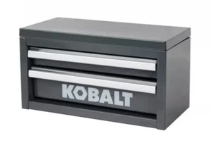 KOBALT Mini STEEL Tool Box w/ 2 Magnetic Drawers + LIFT-UP Lid/tray , grey NEW - Picture 1 of 3