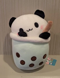NEW Takashoji Green Boba Milk Tea Panda Plush 8" NWT - Picture 1 of 4