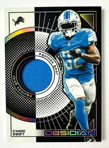 2022 Panini Obsidian D'Andre Swift Jersey Card Equinox Gear SP #/100 Lions! - Picture 1 of 3