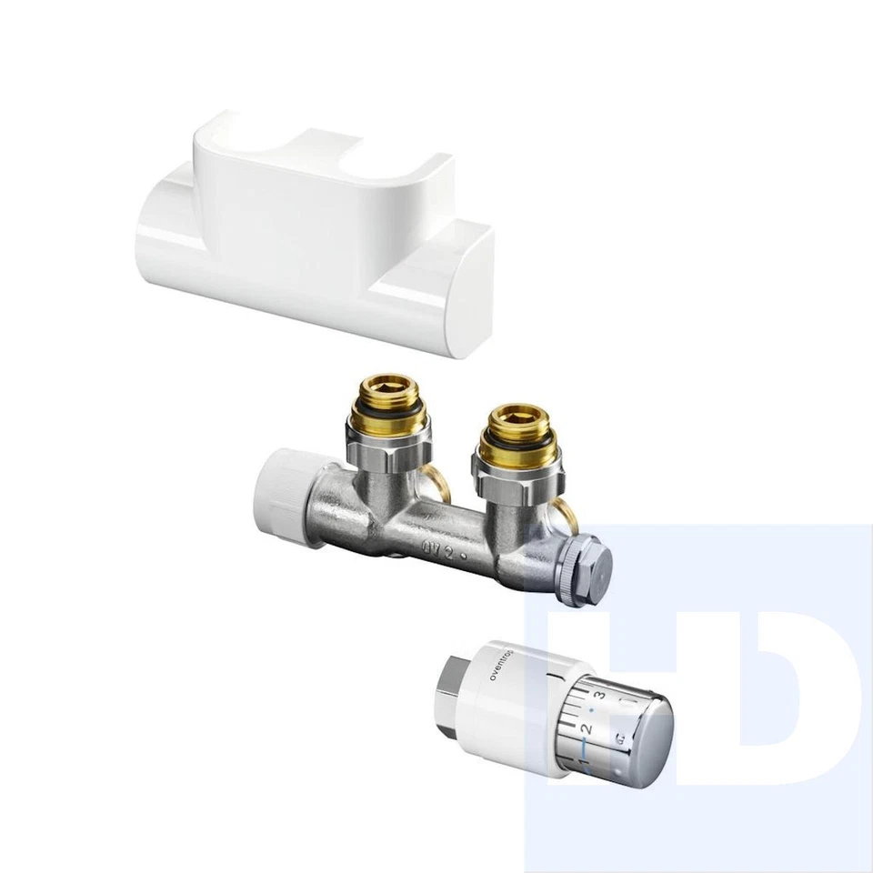 Oventrop Anschluss-Sets für Badheizkörper  Multiblock T  Eck  weiß 1184184 - Bild 1 von 1