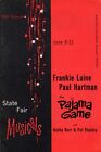Paul Hartman Pajama Game Frankie Laine  Pat Stanley 1959 Dallas Playbill
