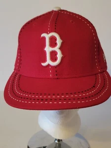New Era 59Fifty Boston Red Sox Red MLB Fitted Hat Size 7 1/8 - Picture 1 of 16