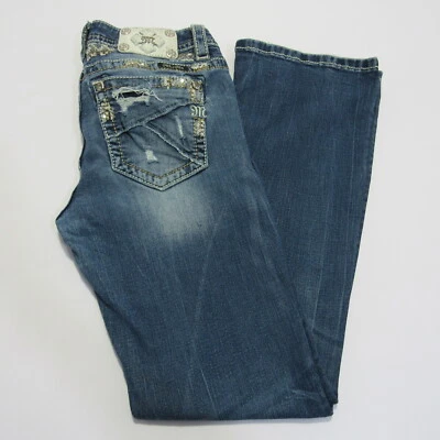 Miss Me Womens Distressed Regular Bootcut Stretch W29 / L30  UK 11 REF (M17363 - Image 1 of 4