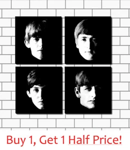 STAMPA ARTE DA PARETE SU TELA THE BEATLES - TELA INCORNICIATA - Foto 1 di 3