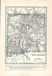 1937 Vintage Atlas Map Page - New Mexico map - Picture 1 of 1