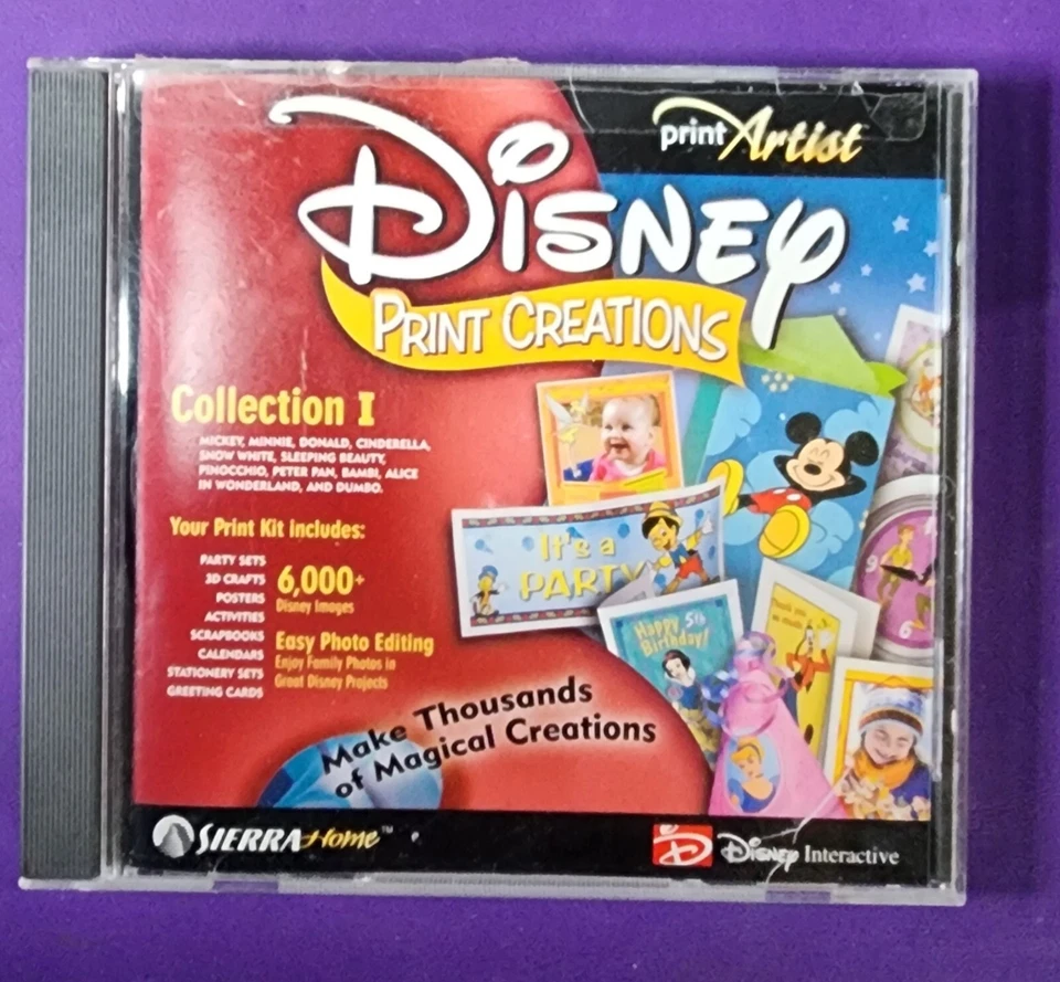 Print Artist Disney Print Creations Collection I PC CD ROM - Image 1 of 4