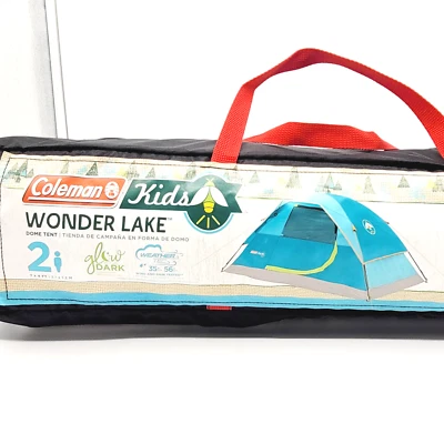 Купольная палатка Coleman Kids Wonder Lake на 2 человека бирюзово-синяя | 7 футов x 4 фута x 3 фута - Изображение 1 из 4