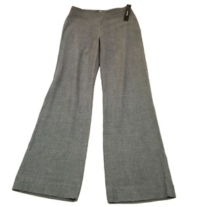 DKNY Womens Dress Pants Sz 2 Navy White Mid Rise Stretch Wide Leg NWT MSRP $178 - Picture 1 of 11