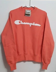 Champion Life Papaya Reverse Weave Pullover Crew Script Logo NEW XSmall - Picture 1 of 6