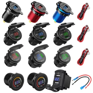 12V-24V double chargeur USB DEL affichage numérique ampli jauge ampère ampère voltmètre - Photo 1 sur 29