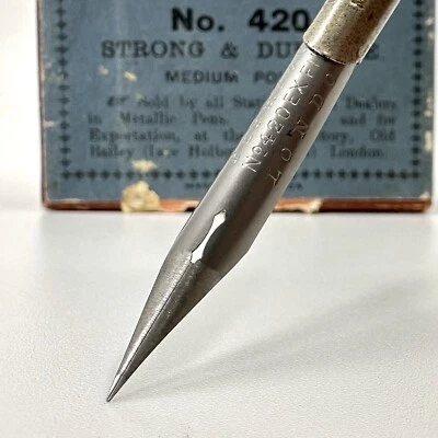 Perry & Co No. 420 EF Pen Nib RARE Dip Pen Calligraphy Plume Double Grind - Image 1 of 4