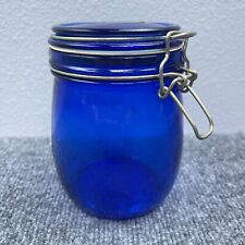 Blue Cobalt Bale Lid Mason Jar Wire Clasp Bale Lid 5.5" Round