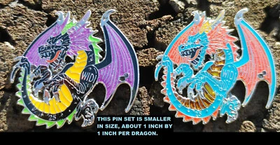 2025 Wisconsin Destination Imagination SMALL Dragons DI Trading Pin Set - Image 1 of 2