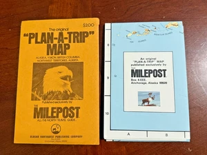 1976 MILEPOST Plan-A-Trip Alaska Yukon BC Neu mit Etikett Alberta Karte mit Hülle - Bild 1 von 8