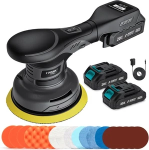 Pulidora inalámbrica JUSFIT para batería Makita 18V, 6 velocidades sin escobillas gris y negro - Imagen 1 de 7