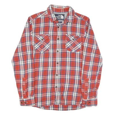 THE NORTH FACE Mens Red White & Blue Check Shirt S Cotton Blend Casual Outdoor - Image 1 of 4