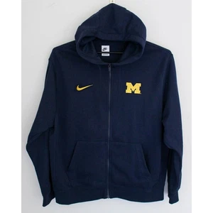 Nike University of Michigan Hoodie Jacke XL Blau Fleece Full Zip Wolverines - Bild 1 von 6