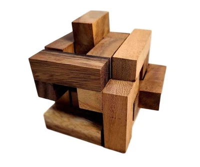 Century Cube Wood Puzzle | Impossible Sequential Puzzle - Image 1 of 4